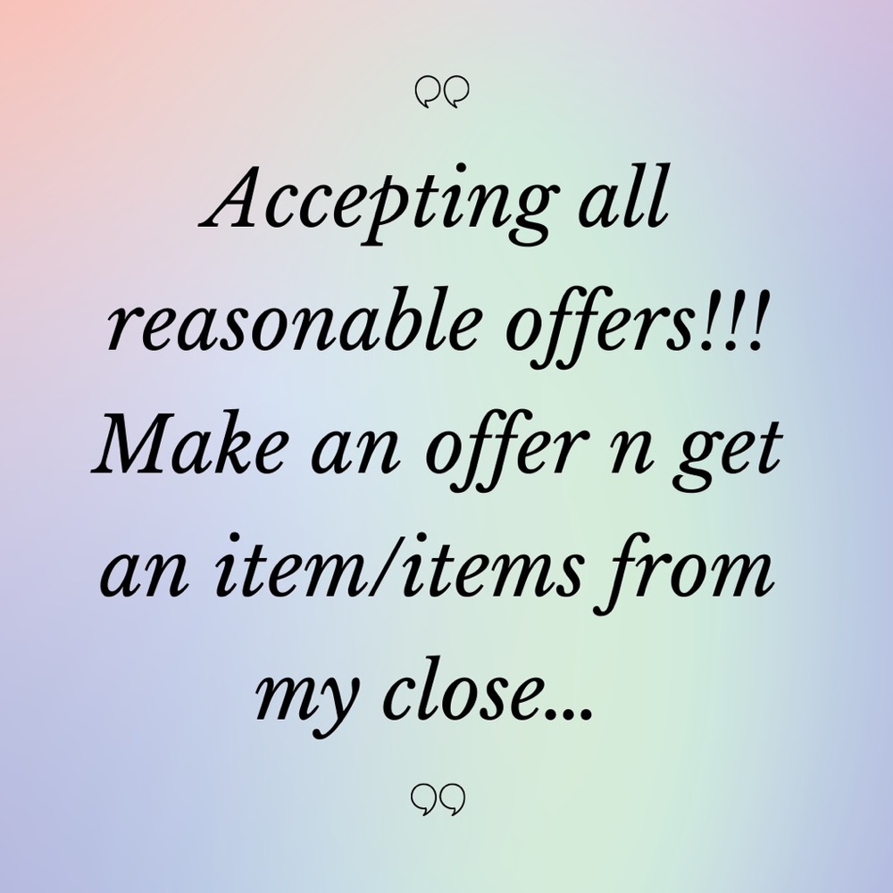 Accepting all offers 🤩